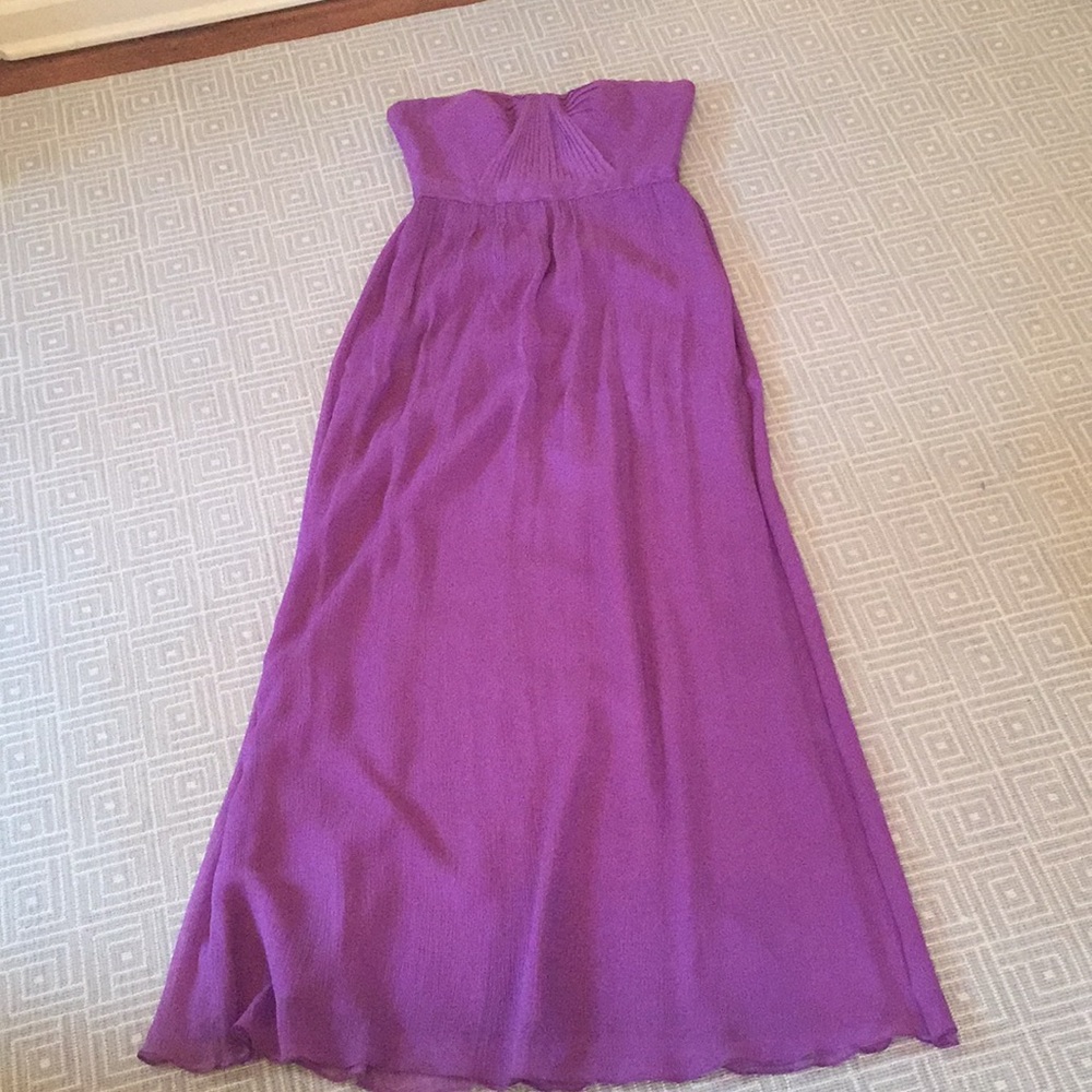 lavender BCBG prom maxi dress